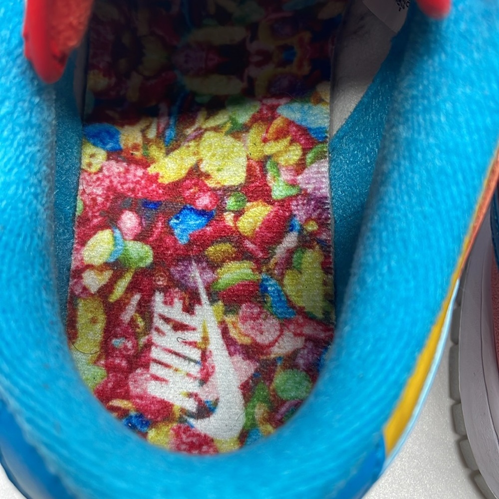 Nike Dunk low Lebron Fruity Pebbles multi colored DH8009-600 USED Size 8.5 - Picture 8 of 9